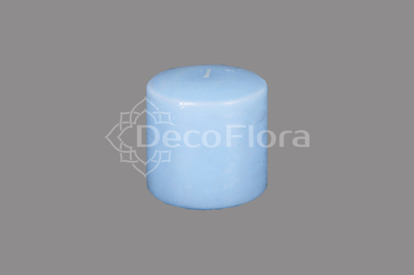 Свеча парафин Цилиндр  D60  H60 - небесно-голубой