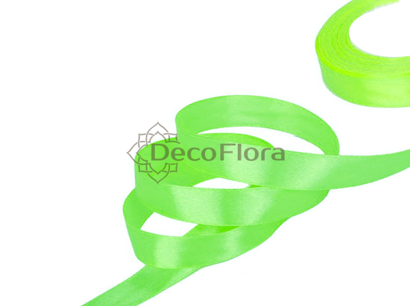 Лента атласная 1,2cm*20м - 018 - жёлто-салатовый 