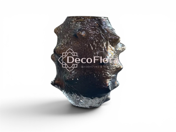 Ваза (стекло) D14 H16,5 коричневая