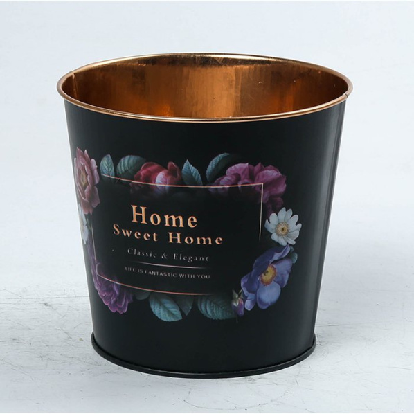 Кашпо металл d15*h14,5 Классика HOME SWEET HOME