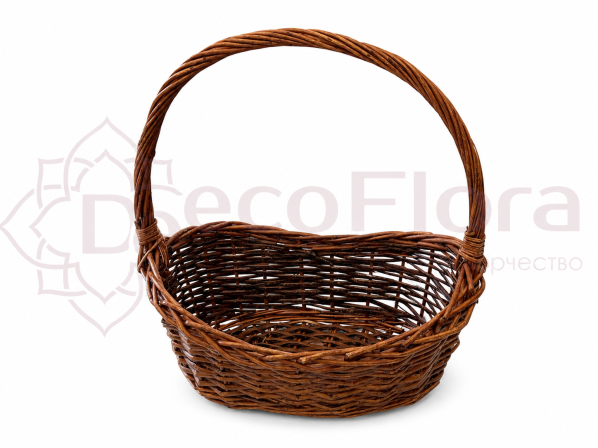 Корзина ивовая d39 h34 hh17,1 коричневая
