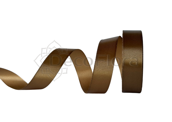 Лента атласная 2,5cm*25ярд - 067 - коричневая 