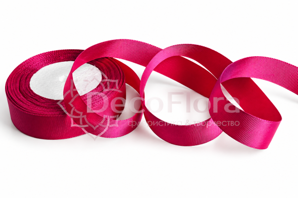 Лента репсовая 2,5cm*20y - 037 - бордо