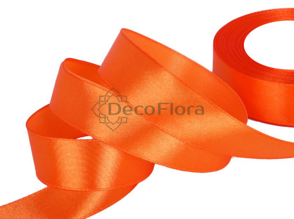 Лента атласная 4cm*20м - 031 - ярко-оранжевый 