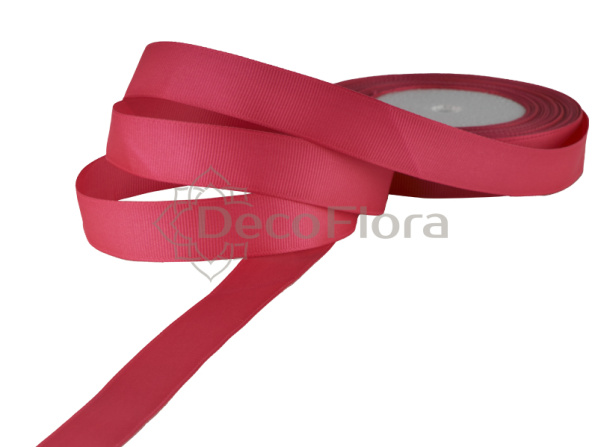 Лента репсовая 2cm*20м - 1024 - ярко-розовая 