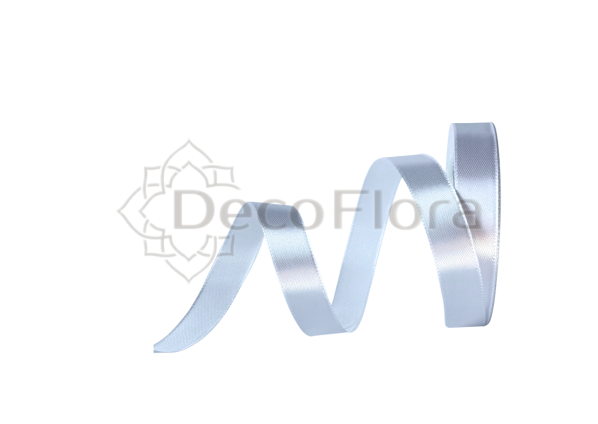 Лента атласная 1,2cm*25ярд - 001 - белая 