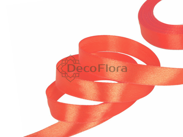 Лента атласная 1,2cm*20м - 1043 - оранжево-розовый