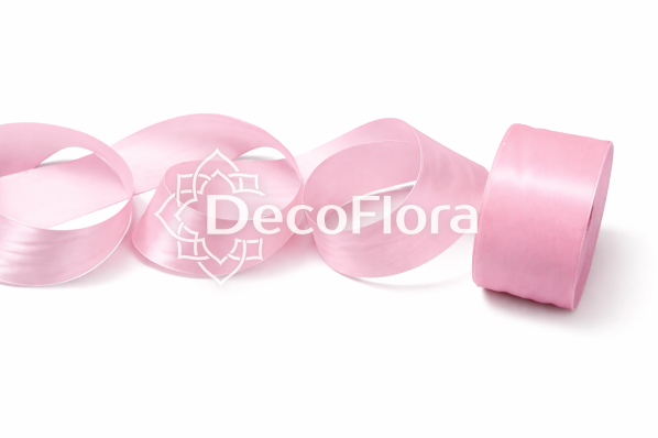 Лента атласная 5cm*25ярд - 004 - розовая
