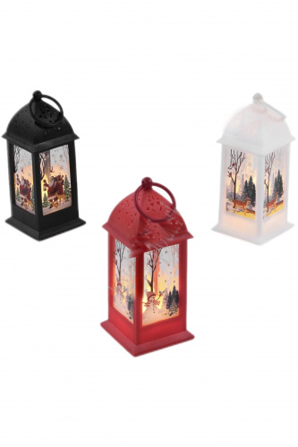 Фонарик светящийся 12см микс белый/красный/чёрный 
