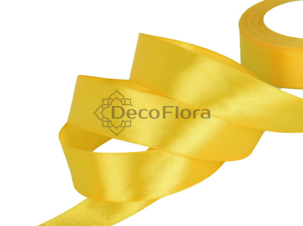 Лента атласная 4cm*20м - 022 - жёлтковый