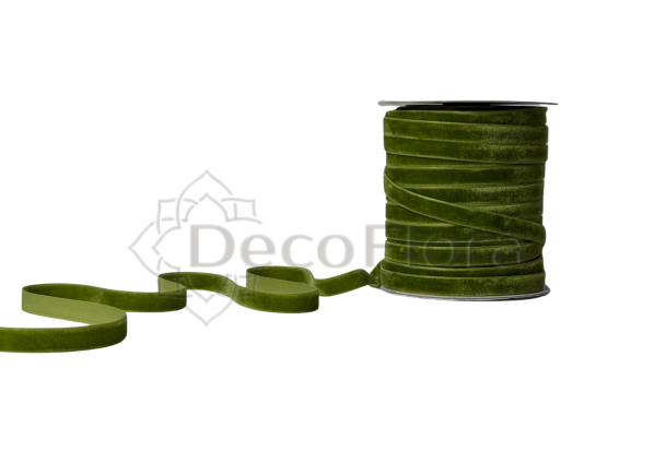 Лента бархатная 1см*50y фисташковая