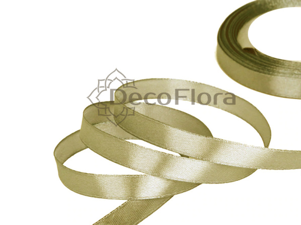 Лента атласная 0,6cm*20м - 105 - хаки 