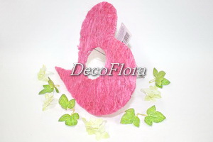 Каркас сизаль сердце 25*30*16см розовый