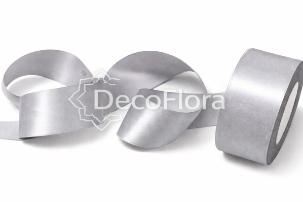 Лента атласная 5cm*25ярд - 059 - серая