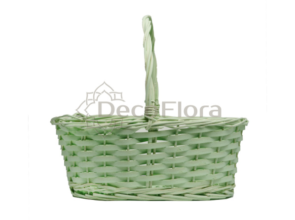 Корзина ивовая d30 h21 hh12*25 светло-салатовая
