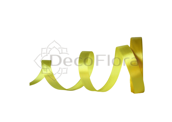 Лента атласная 1,5cm*25ярд - 015 - жёлтая 