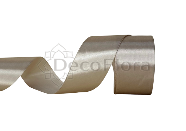 Лента атласная 5cm*25ярд - 173 - бежевая 