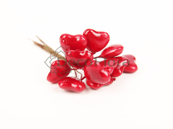 Сердце 1.8*1,8см красное (пучок 12шт)