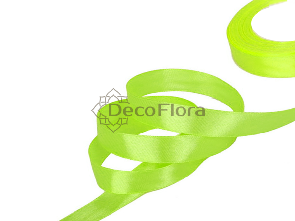 Лента атласная 1,2cm*20м - 020 - лайм 