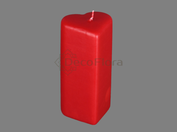 Свеча фигурная Сердечко-столбик D53 H110 красная