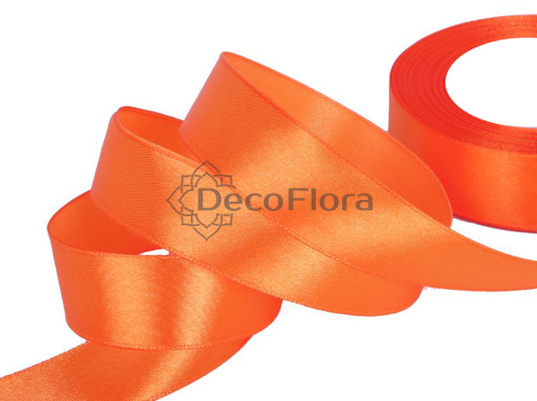 Лента атласная 4cm*20м - 1098 - темно-мандариновый