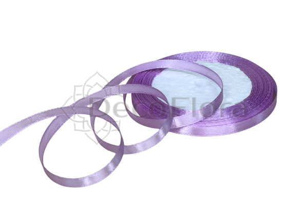 Лента атласная 0,6cm*25ярд - 069 - сиреневая