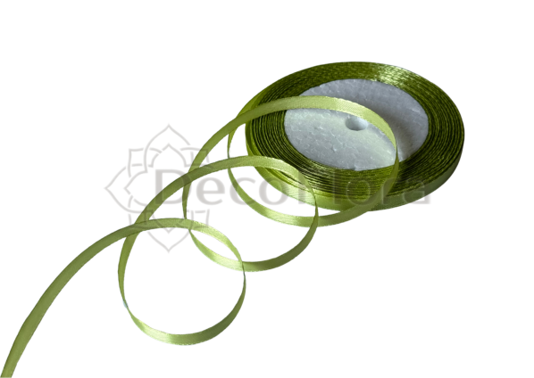 Лента атласная 0,6cm*25ярд - 109 - оливковая