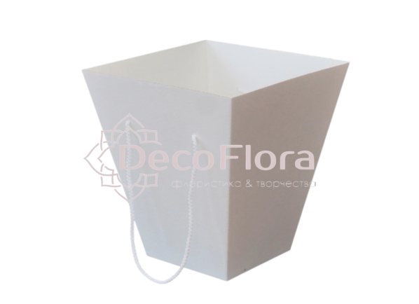 Коробка для транспортировки цветов 18*32*34,5см белая