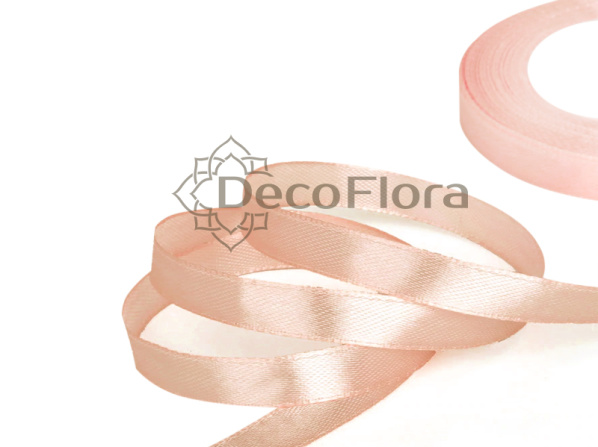 Лента атласная 0,6cm*20м - 145 - бледно-персиковый 