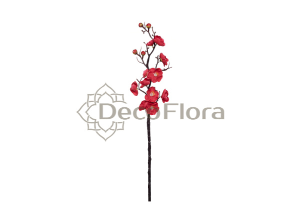 Ветка цветущей сливы 40см красная