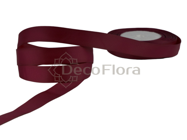 Лента репсовая 1cm*20м - 1035 - баклажан