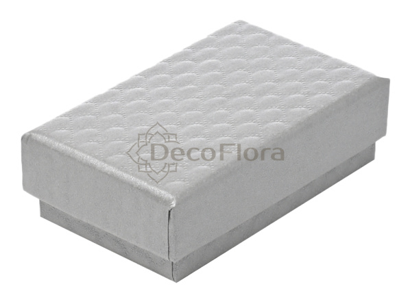 Коробка Ромбики подарочная 8*5*2,5см серая