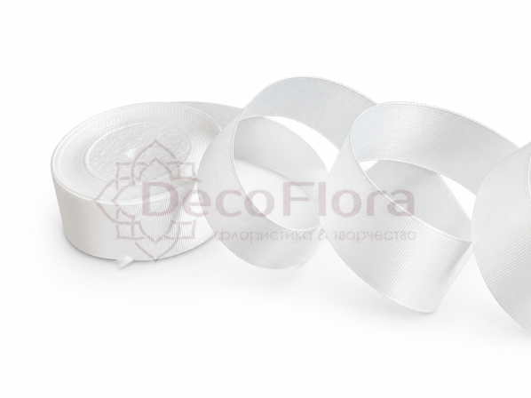 Лента репсовая 4cm*20y - 042 - молочная 127-101