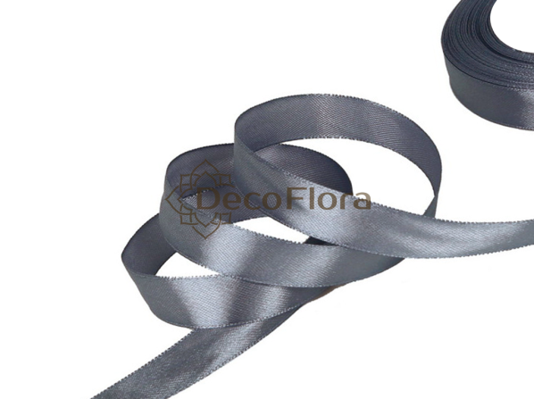 Лента атласная 2,5cm*20м - 142 - графит 