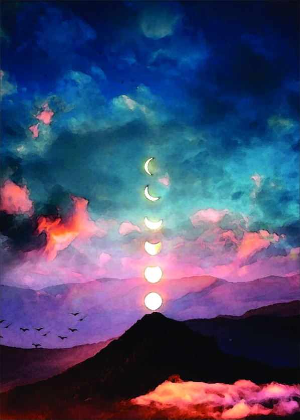 Открытка 10,5*7,5см Горы