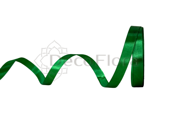 Лента атласная 1,2cm*25ярд - 019 - зелёная 