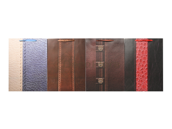 Пакет подарочный 31х42х12 см Крокодил черный,синий,коричневый