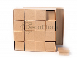 Набор из 49штук квадратных коробок из картона 1шт - 25*25*10, 48шт - 6*6*3